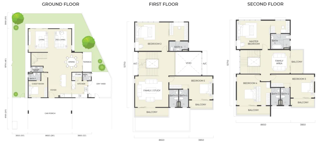 Daya Residence Phase 1 Bungalow Type E floor plan