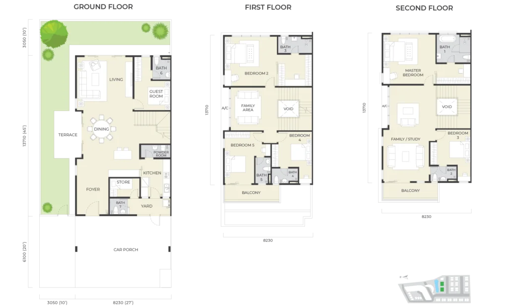 Daya Residence Phase 1 Semi-D Type C floor plan