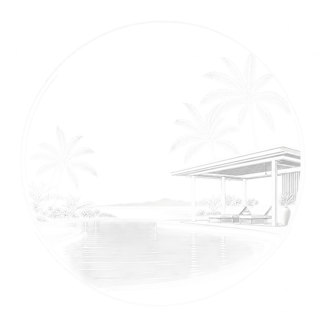 Resort-style facilities illustration