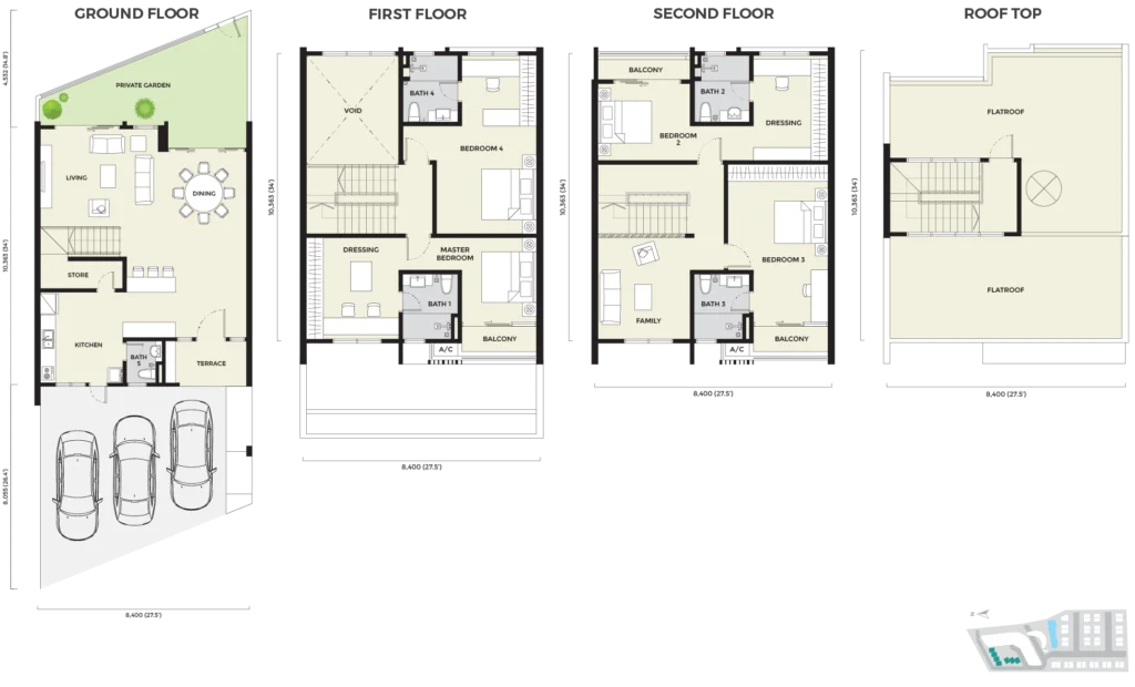 Daya Residence Phase 2 Town Villa floor plan